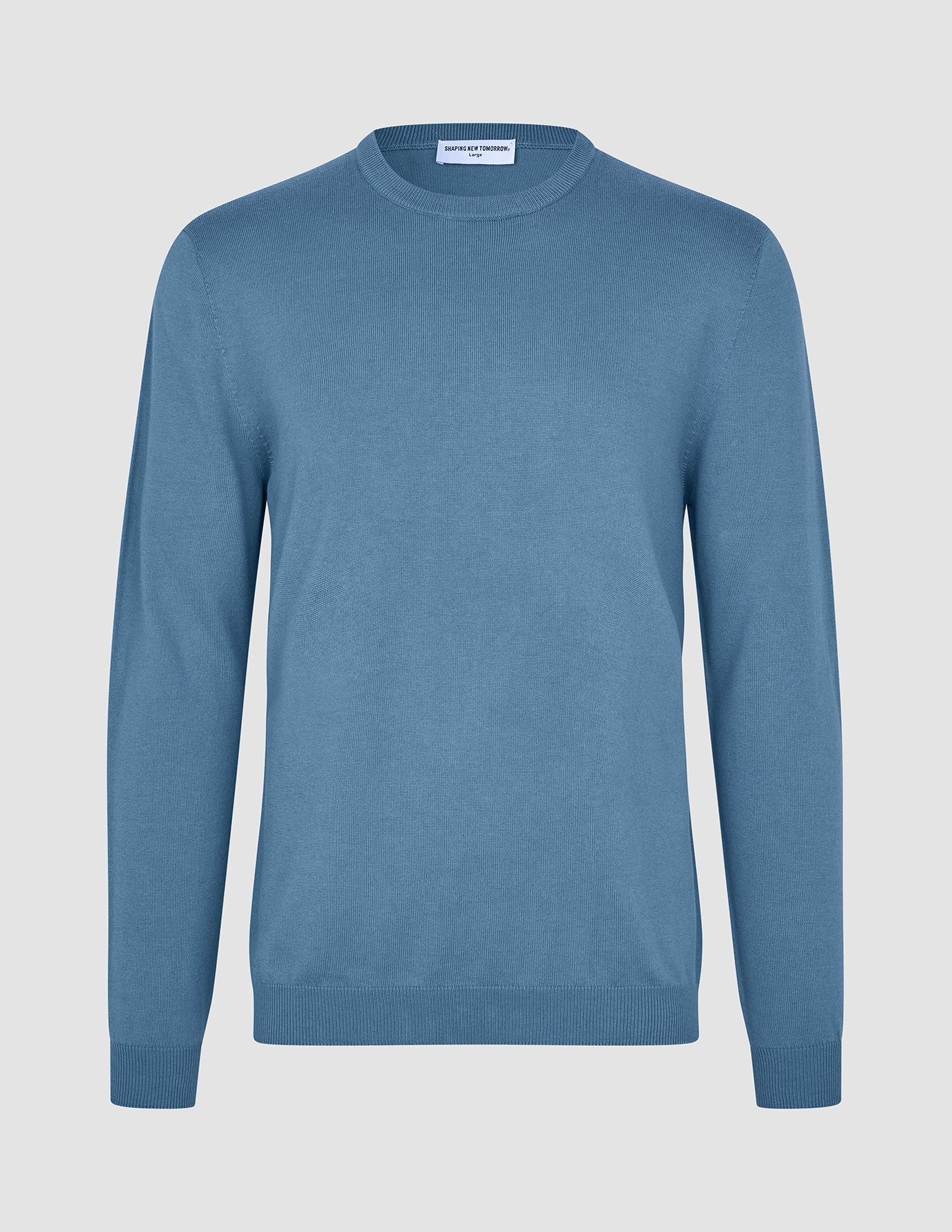 Seamless Core Knit Crewneck Blue Tide